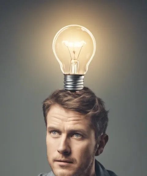 lightbulb over their head